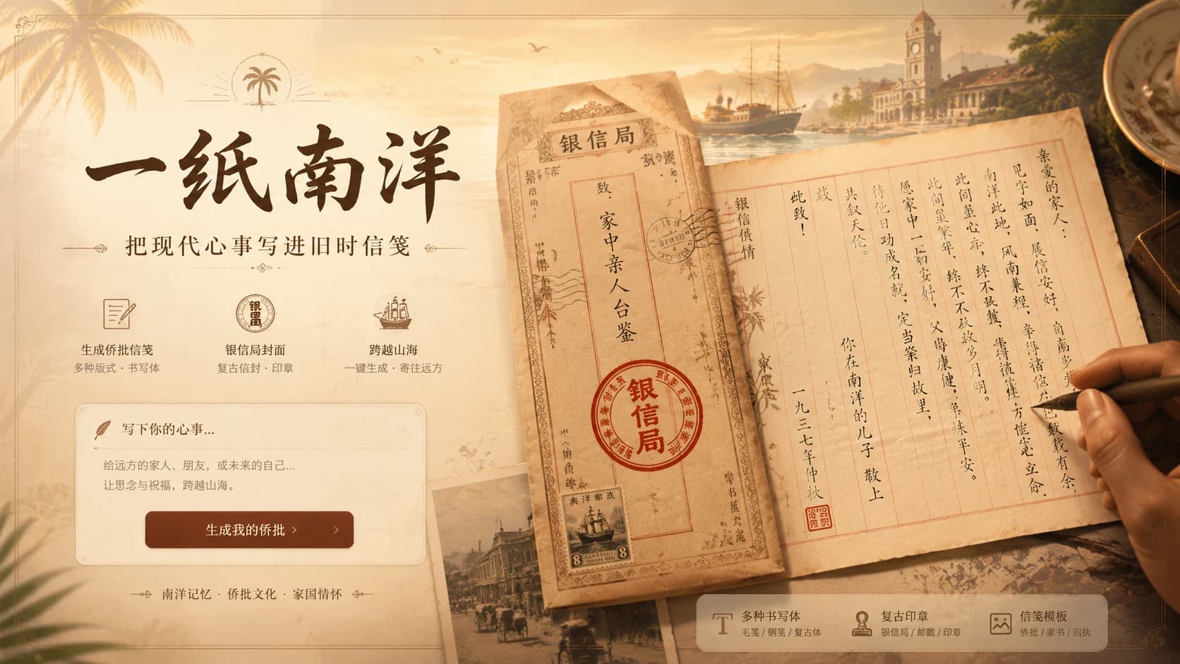 「一纸南洋」--侨批生成器